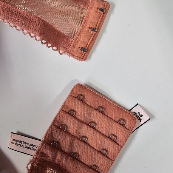 Victoria's Secret Dream Angels Demi Bra Peach Lace Glitter Fairy 34DDD - Picture 11 of 12